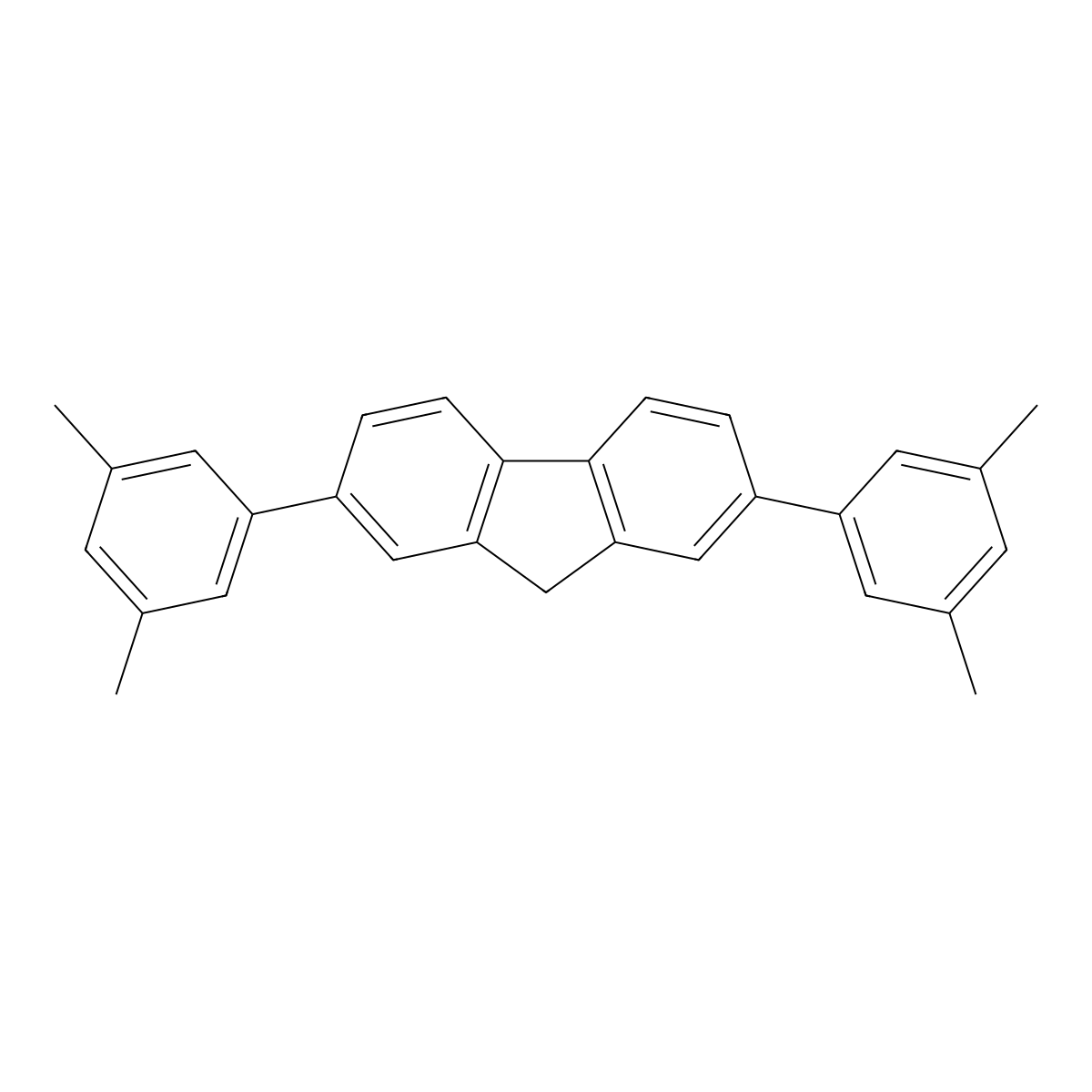 2,7-bis(3,5-dimethylphenyl)-9H-fluorene molecular structure, CAS 1962986-17-9