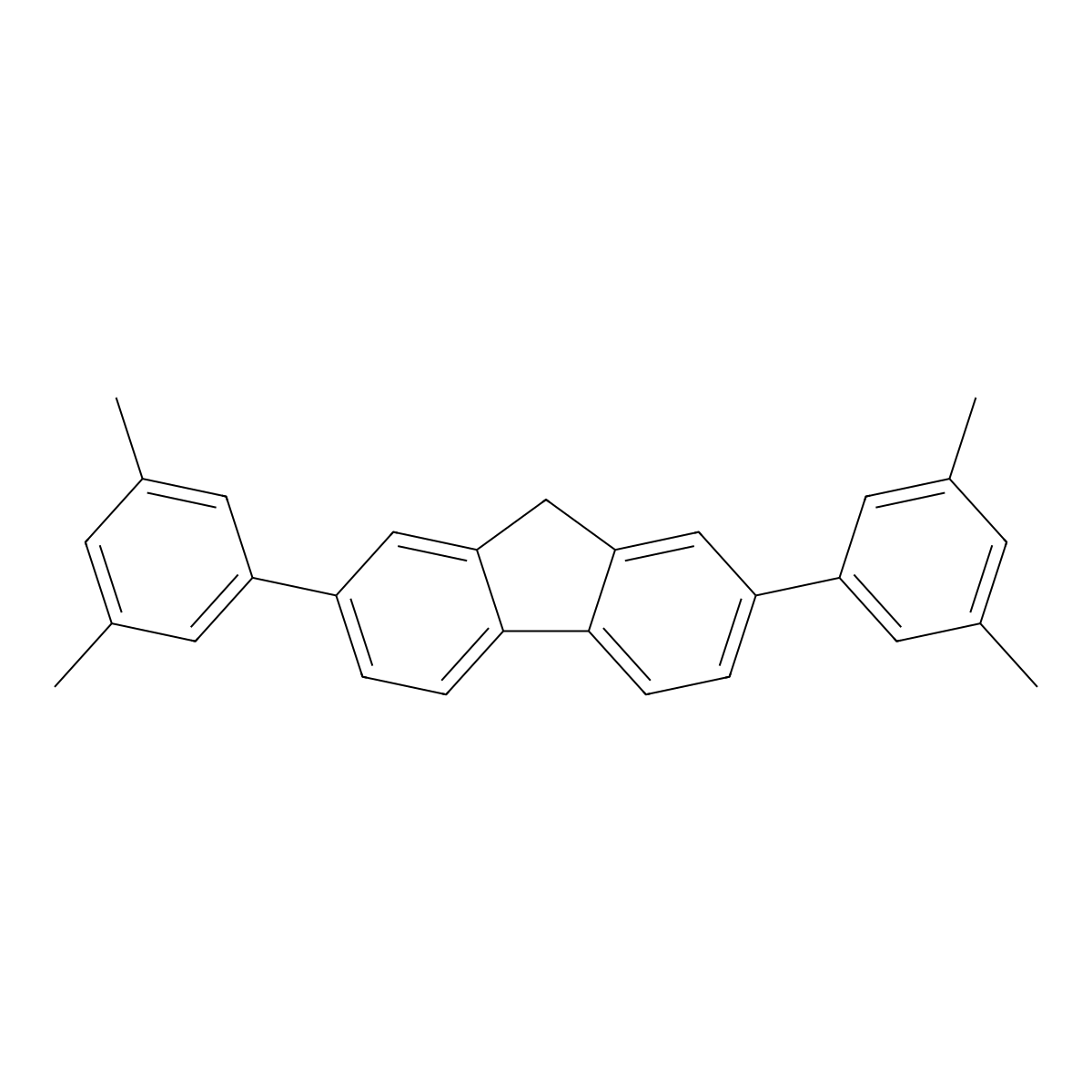 2,7-bis(3,5-dimethylphenyl)-9H-fluorene molecular structure, CAS 1962986-17-9