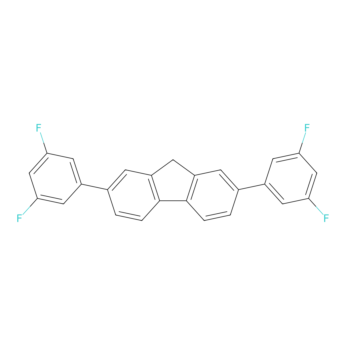 2,7-Bis(3,5-difluorophenyl)-9H-fluorene molecular structure, CAS 1962986-19-1