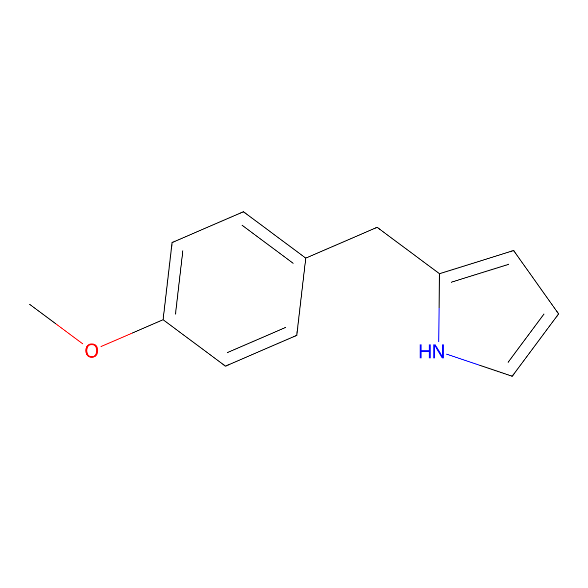 2-[(4-methoxyphenyl)methyl]-1H-pyrrole molecular structure, CAS 1963-42-4
