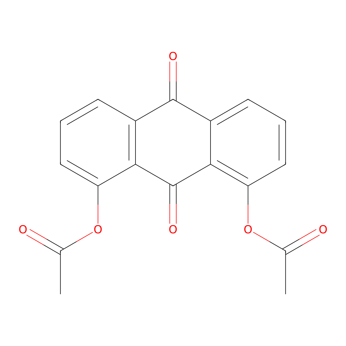 1,8-Diacetoxyanthraquinone molecular structure, CAS 1963-82-2