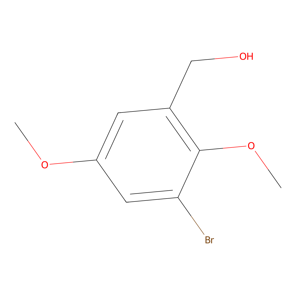 3-Bromo-2,5-dimethoxybenzyl Alcohol molecular structure, CAS 196302-51-9