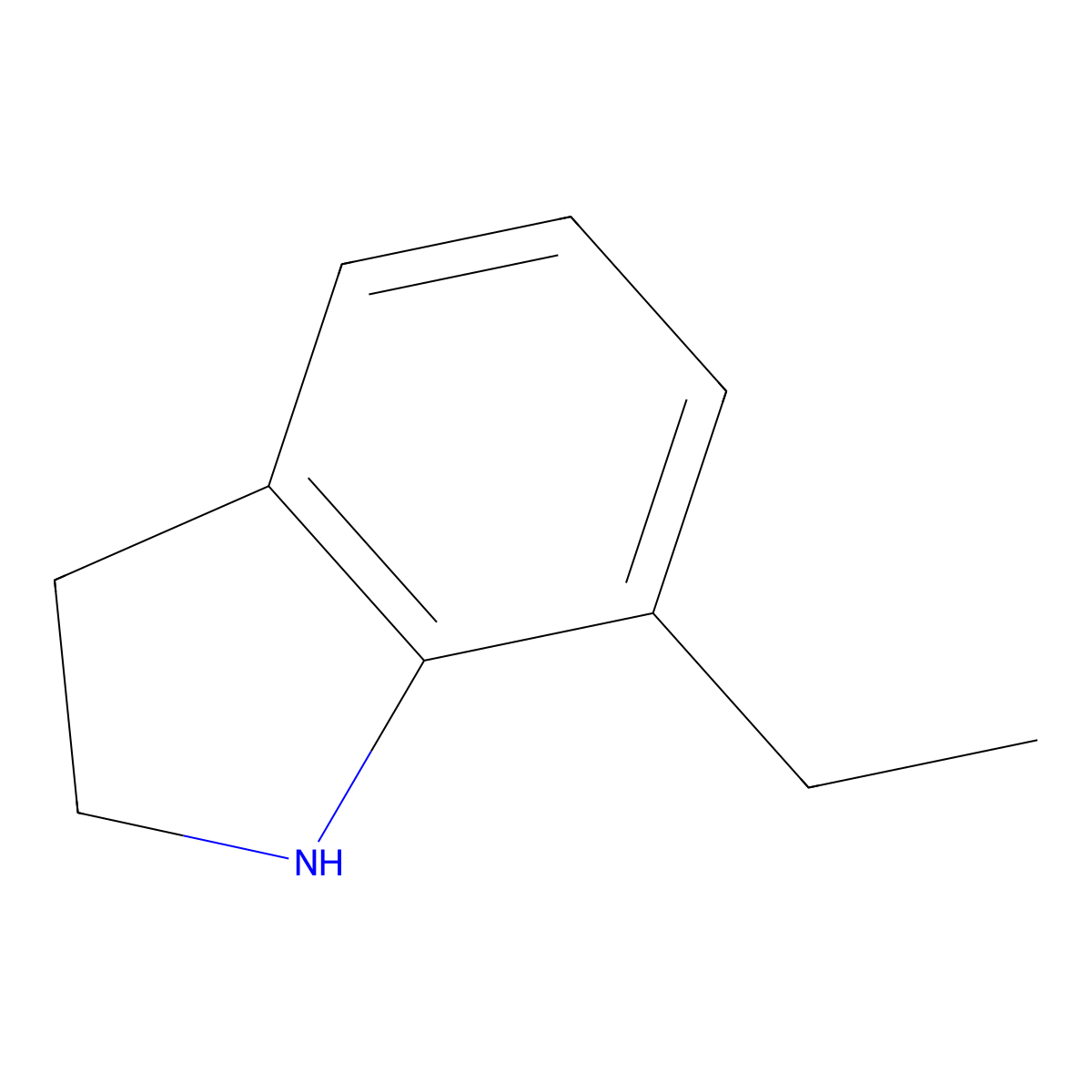 7-ethyl-2,3-dihydro-1H-indole molecular structure, CAS 196303-47-6
