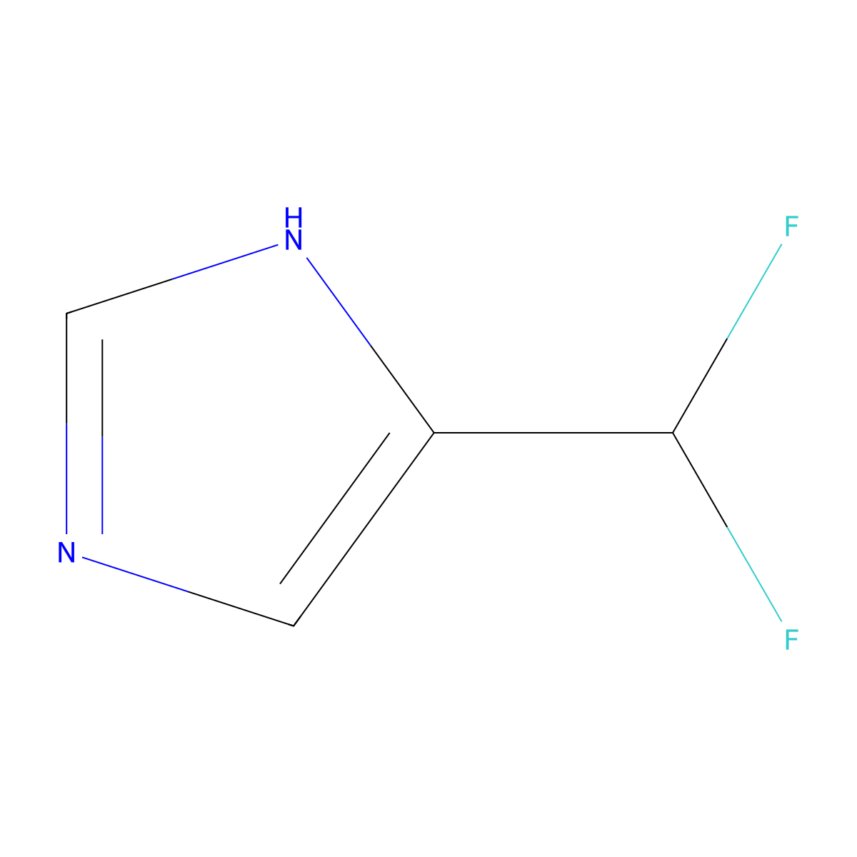4-(difluoromethyl)-1H-imidazole molecular structure, CAS 196303-69-2