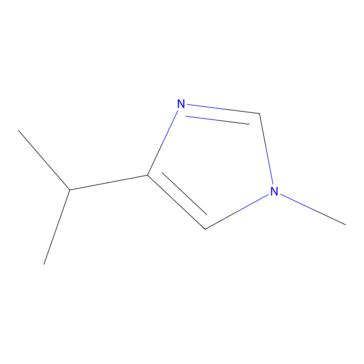 4-Isopropyl-1-methyl-1H-imidazole molecular structure, CAS 196304-01-5