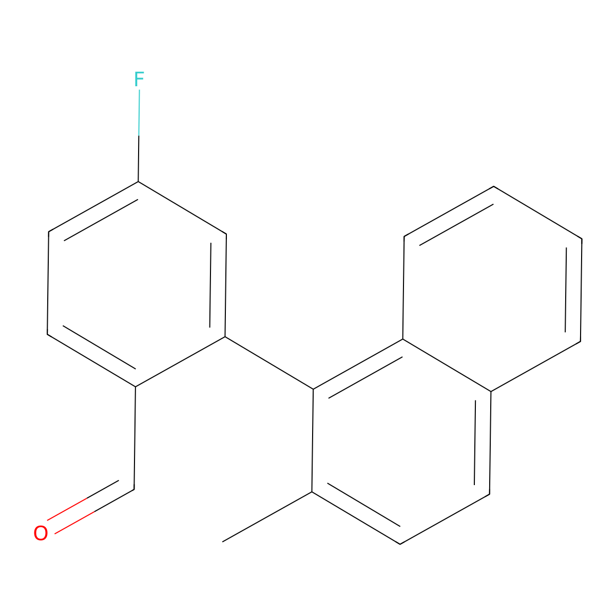 4-Fluoro-2-(2-methyl-1-naphthalenyl)benzaldehyde molecular structure, CAS 1963046-95-8