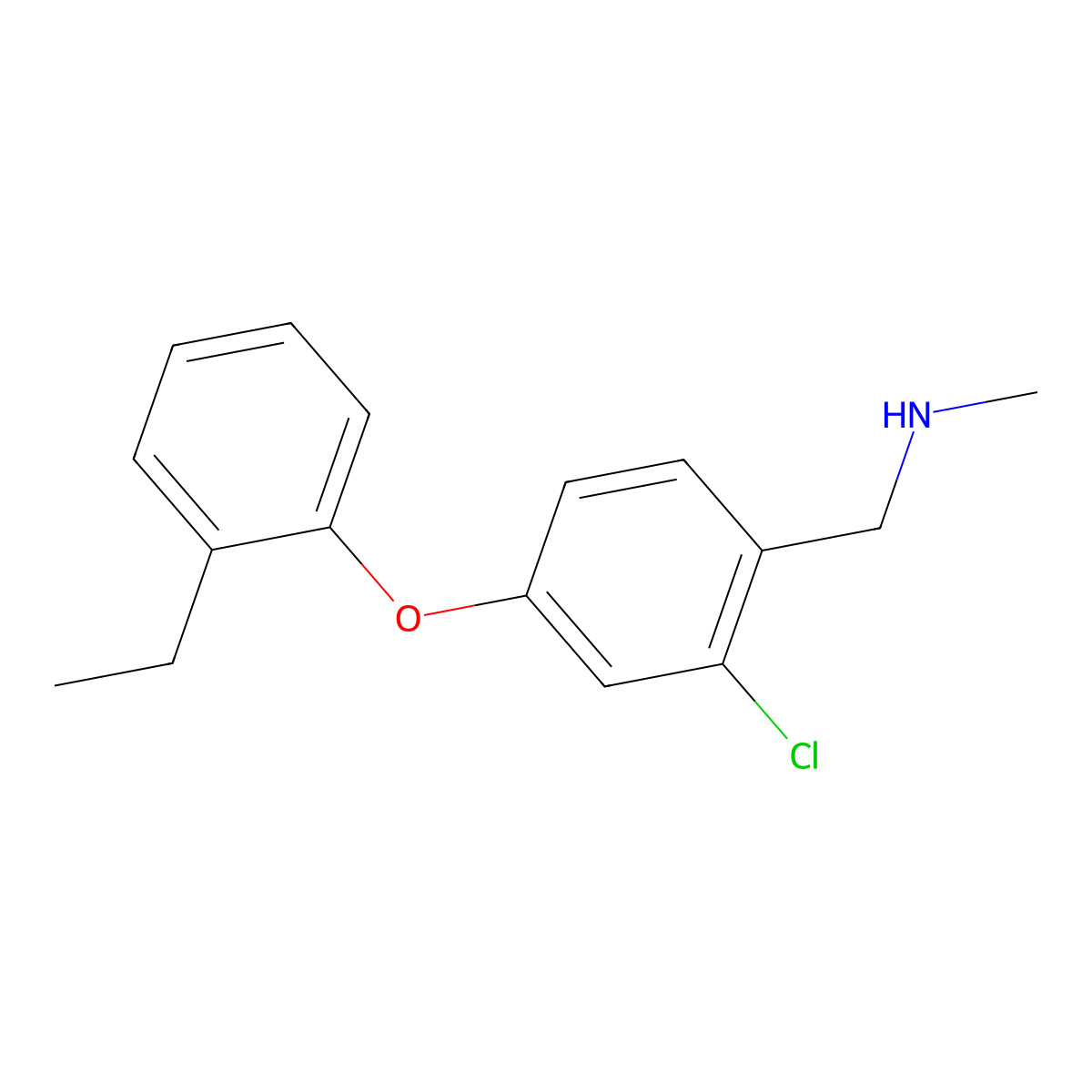 {[2-Chloro-4-(2-ethylphenoxy)phenyl]methyl}(methyl)amine molecular structure, CAS 1963083-15-9