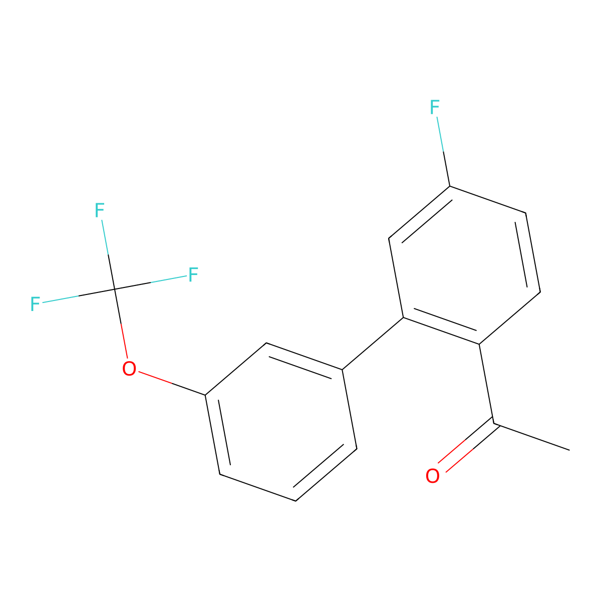 1-(5-Fluoro-3'-(trifluoromethoxy)-[1,1'-biphenyl]-2-yl)ethanone molecular structure, CAS 1963104-14-4