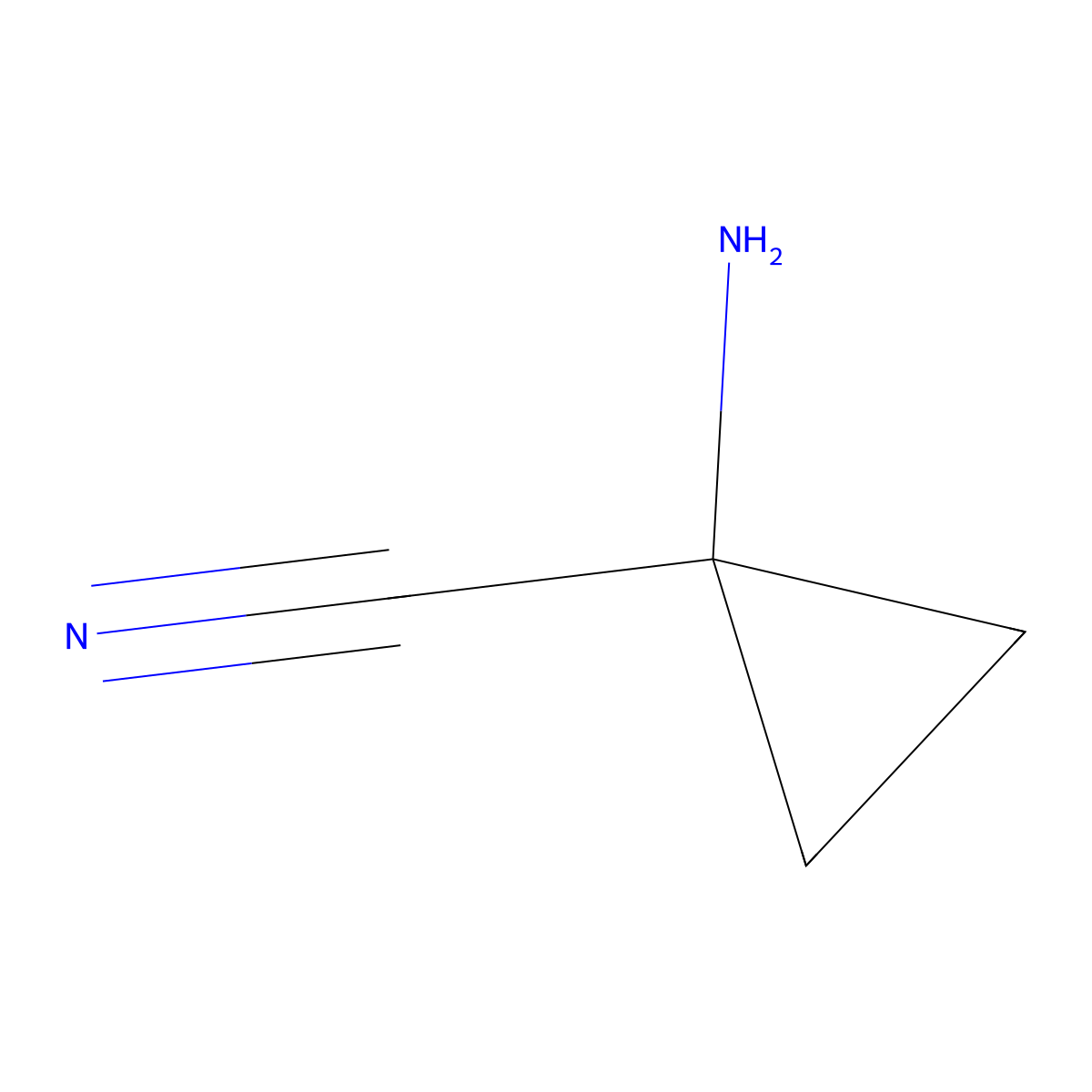 1-Aminocyclopropanecarbonitrile molecular structure, CAS 196311-65-6