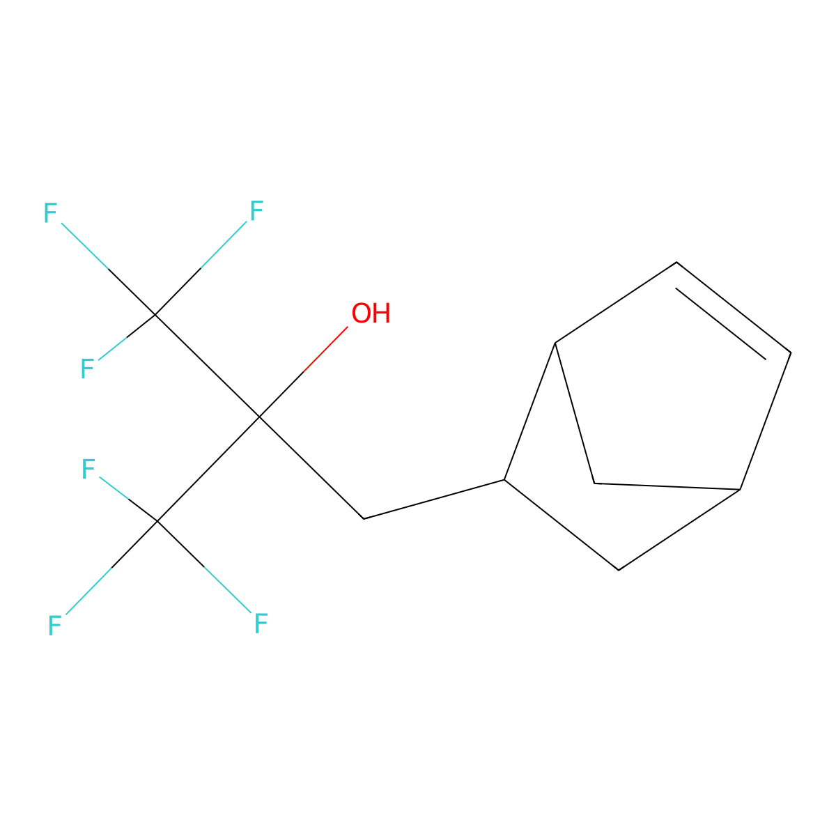 2-(Bicyclo[2.2.1]hept-5-en-2-ylmethyl)-1,1,1,3,3,3-hexafluoropropan-2-ol molecular structure, CAS 196314-61-1