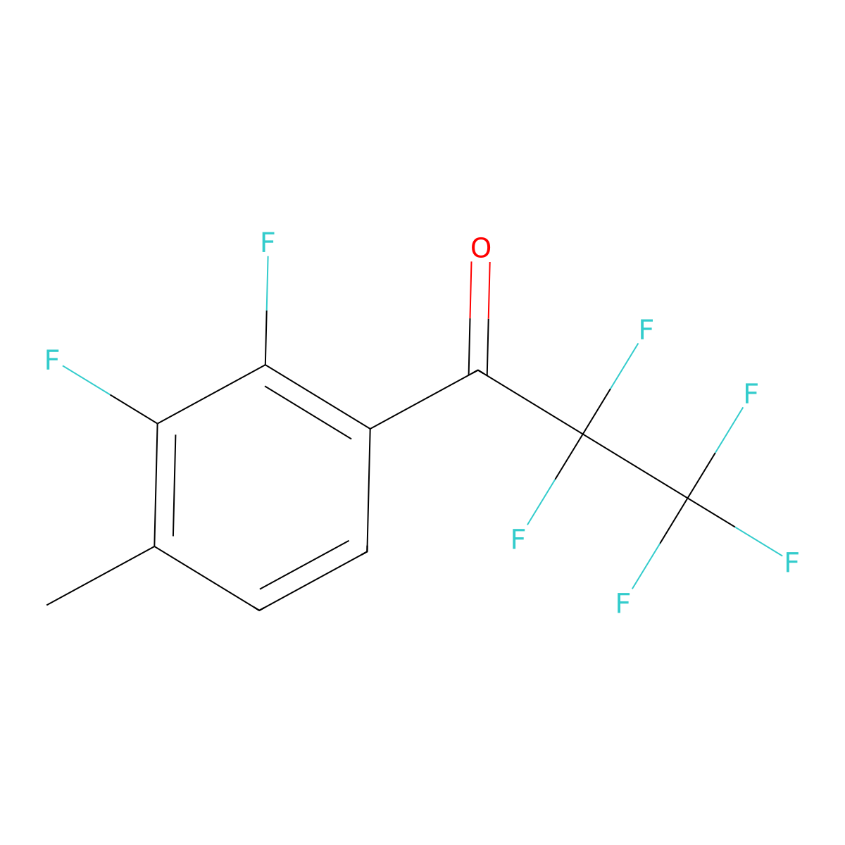 1-(2,3-Difluoro-4-methylphenyl)-2,2,3,3,3-pentafluoro-1-propanone molecular structure, CAS 1963248-00-1