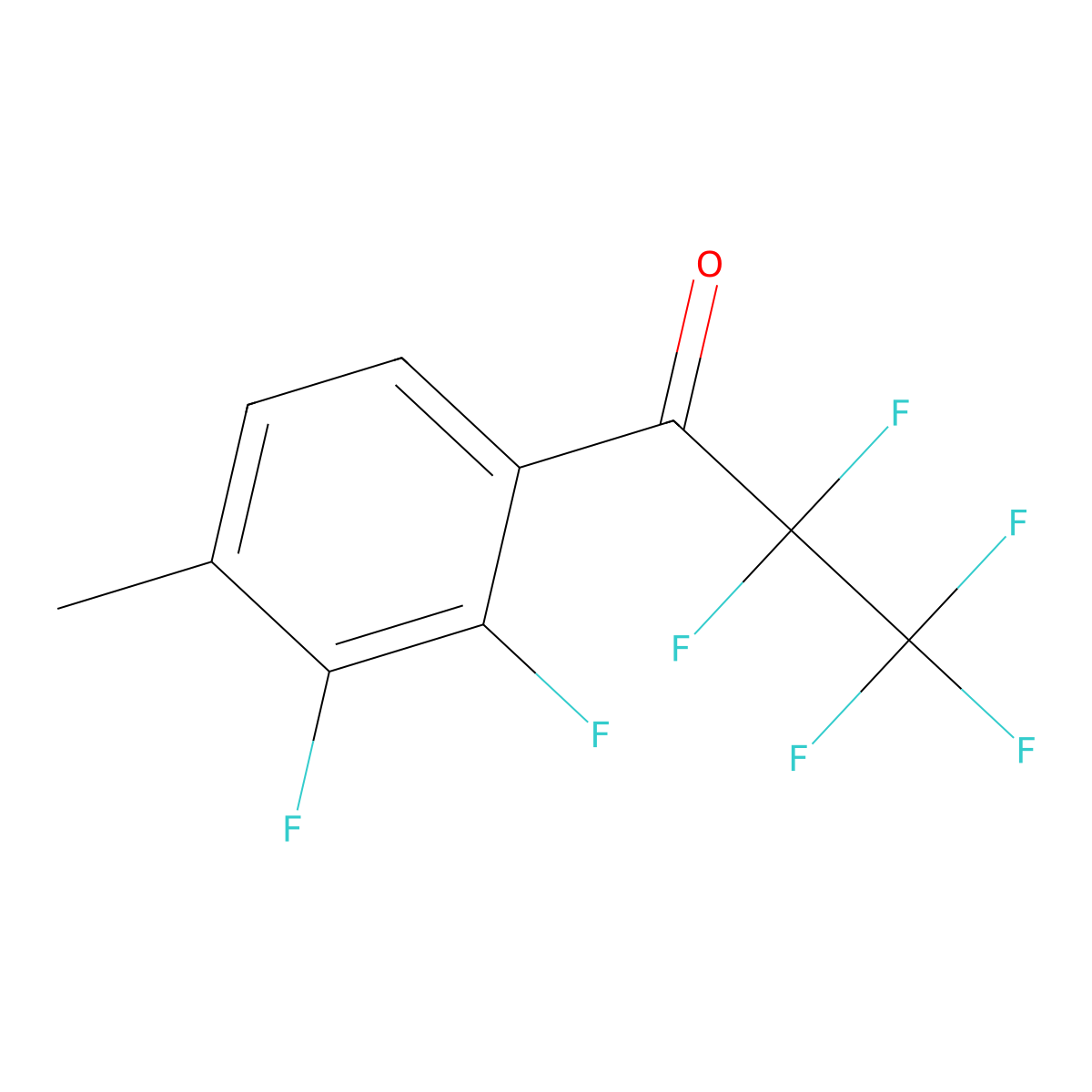 1-(2,3-Difluoro-4-methylphenyl)-2,2,3,3,3-pentafluoro-1-propanone molecular structure, CAS 1963248-00-1