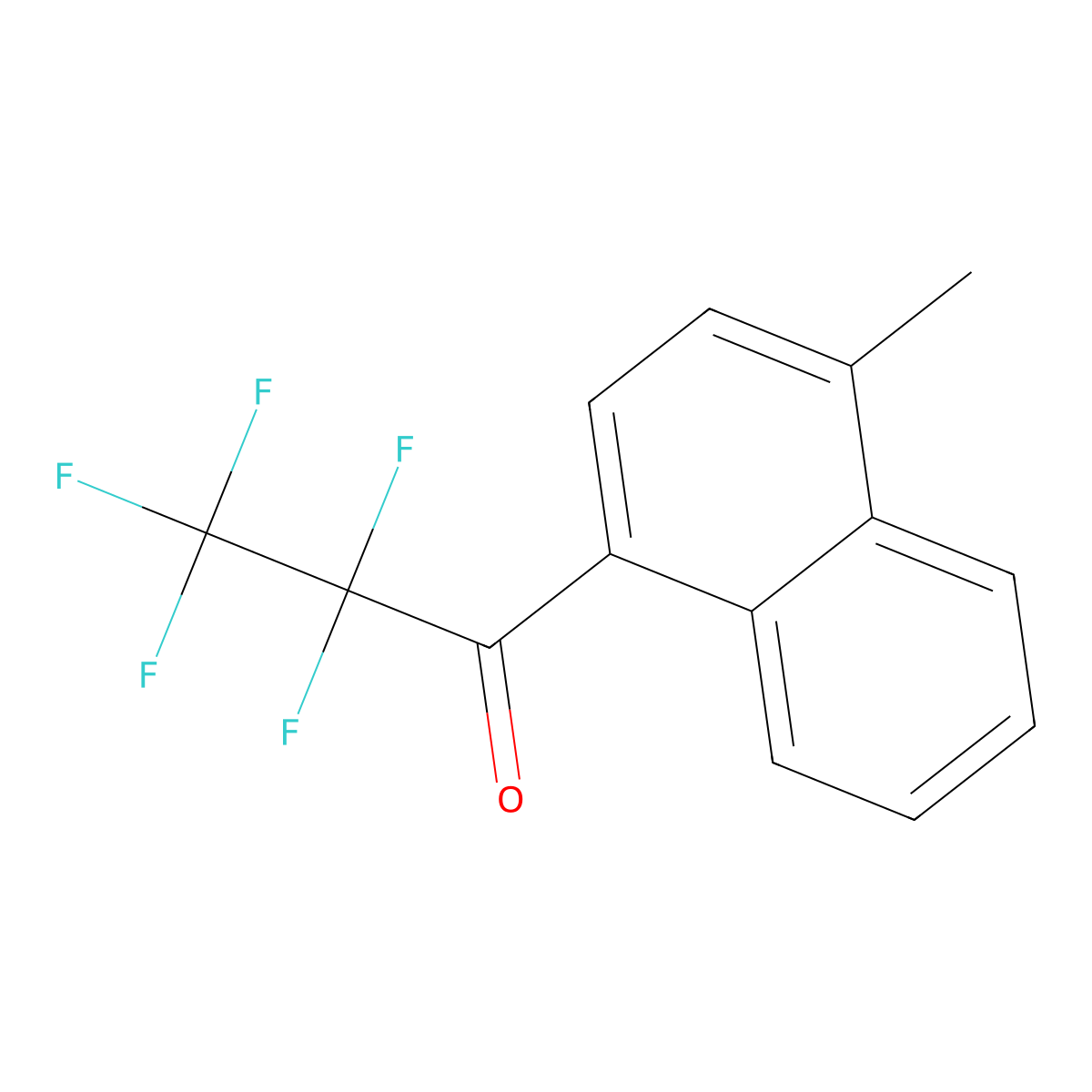 2,2,3,3,3-Pentafluoro-1-(4-methylnaphthalen-1-yl)propan-1-one molecular structure, CAS 1963295-34-2