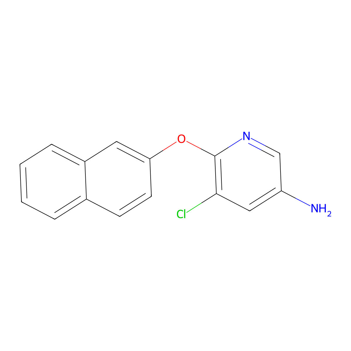 5-Chloro-6-(2-naphthalenyloxy)-3-pyridinamine molecular structure, CAS 1963397-14-9