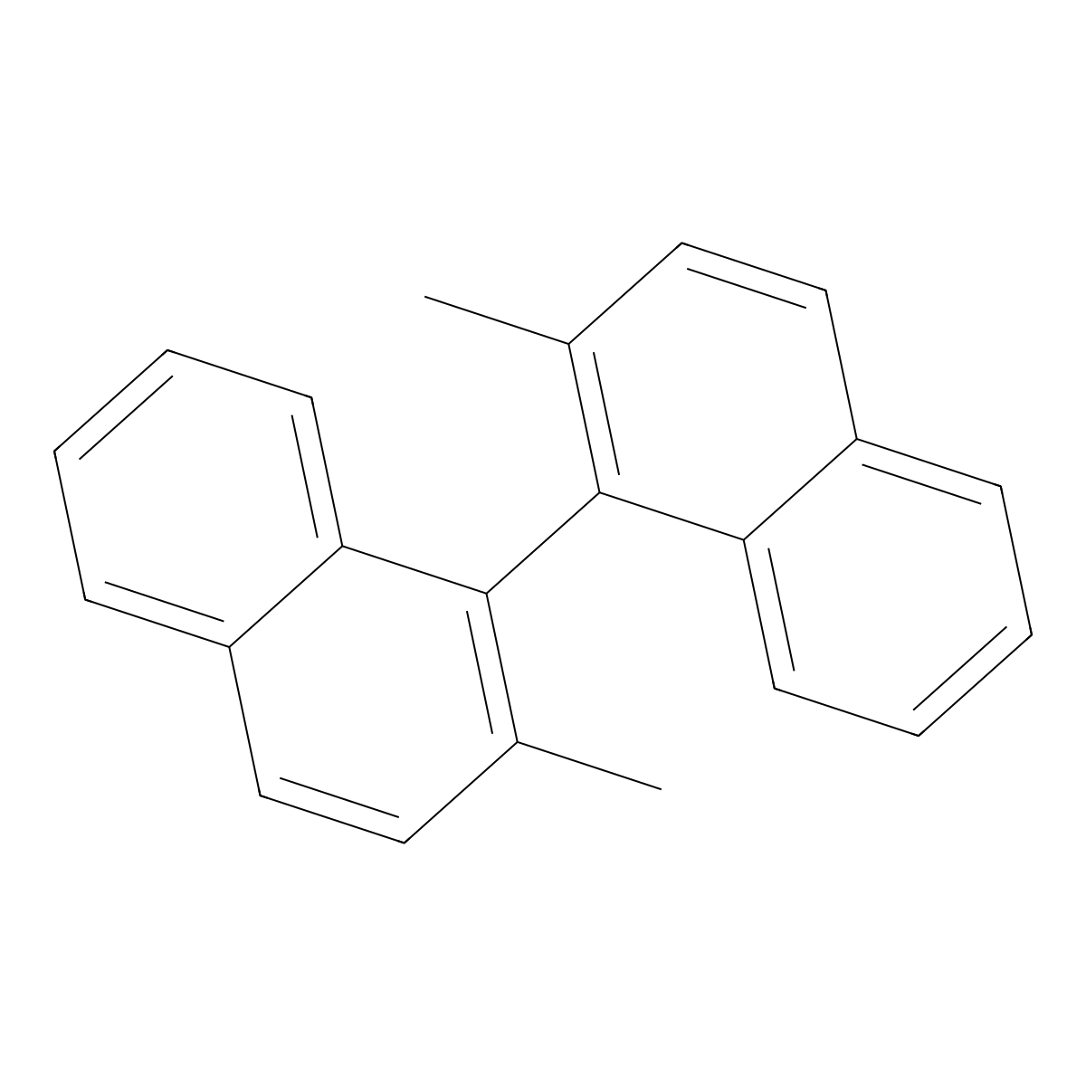 1,1'-Binaphthalene, 2,2'-dimethyl- molecular structure, CAS 19634-89-0