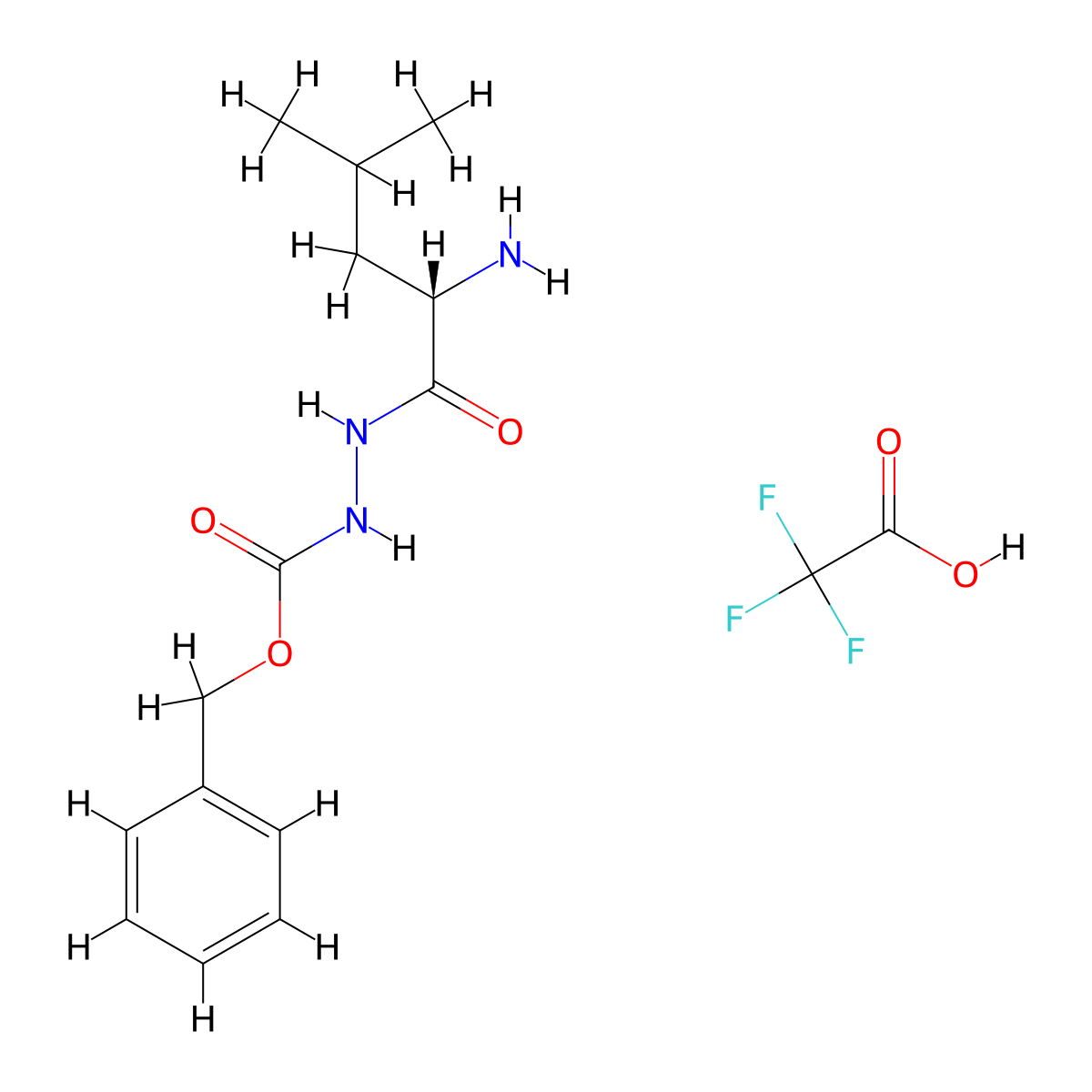 H-Leu-nhnh-Z tfa molecular structure, CAS 19635-96-2