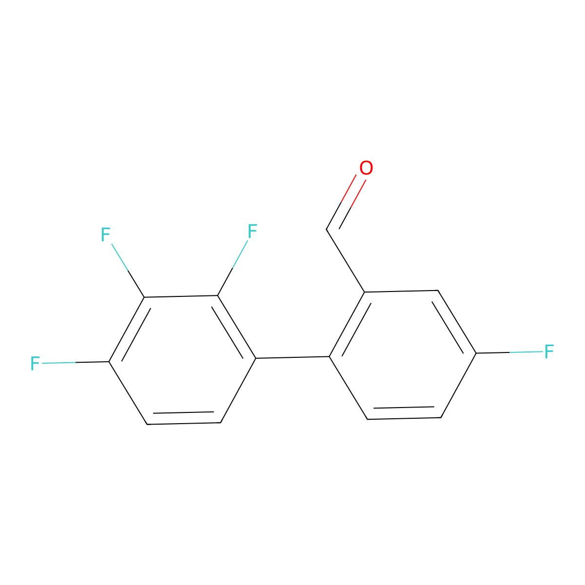 5-Fluoro-2-(2,3,4-trifluorophenyl)benzaldehyde molecular structure, CAS 1963609-44-0