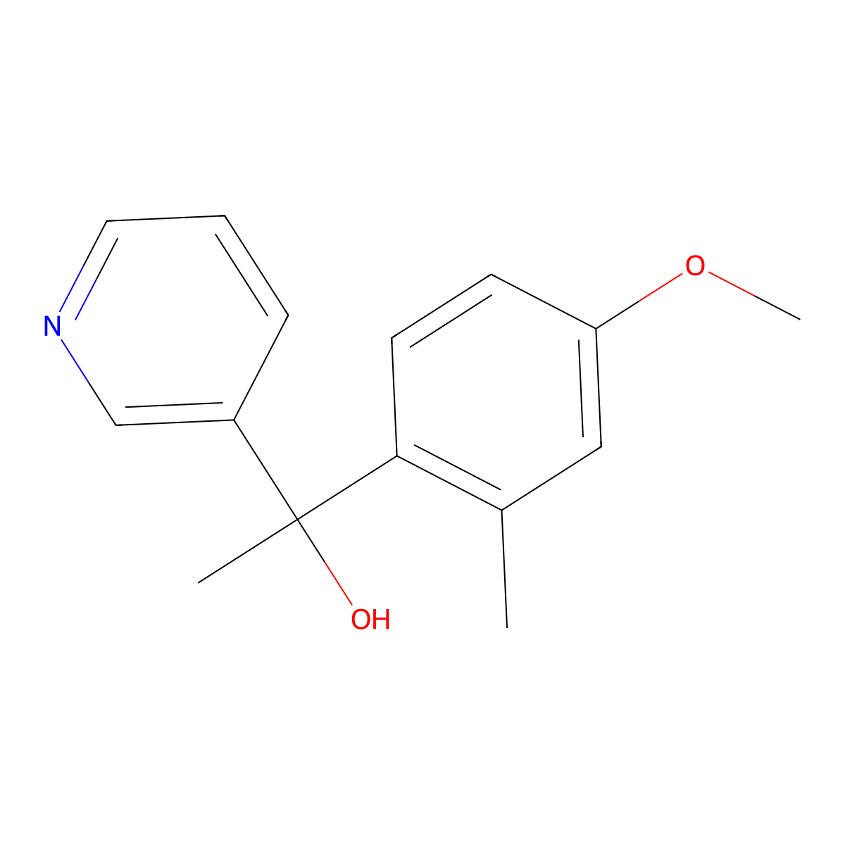 alpha-(4-Methoxy-2-methylphenyl)-alpha-methyl-3-pyridinemethanol molecular structure, CAS 1963623-38-2