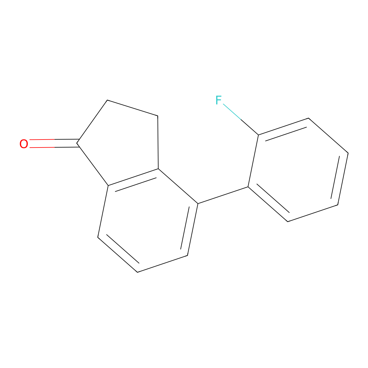 4-(2-Fluorophenyl)-2,3-dihydro-1H-inden-1-one molecular structure, CAS 1963623-50-8