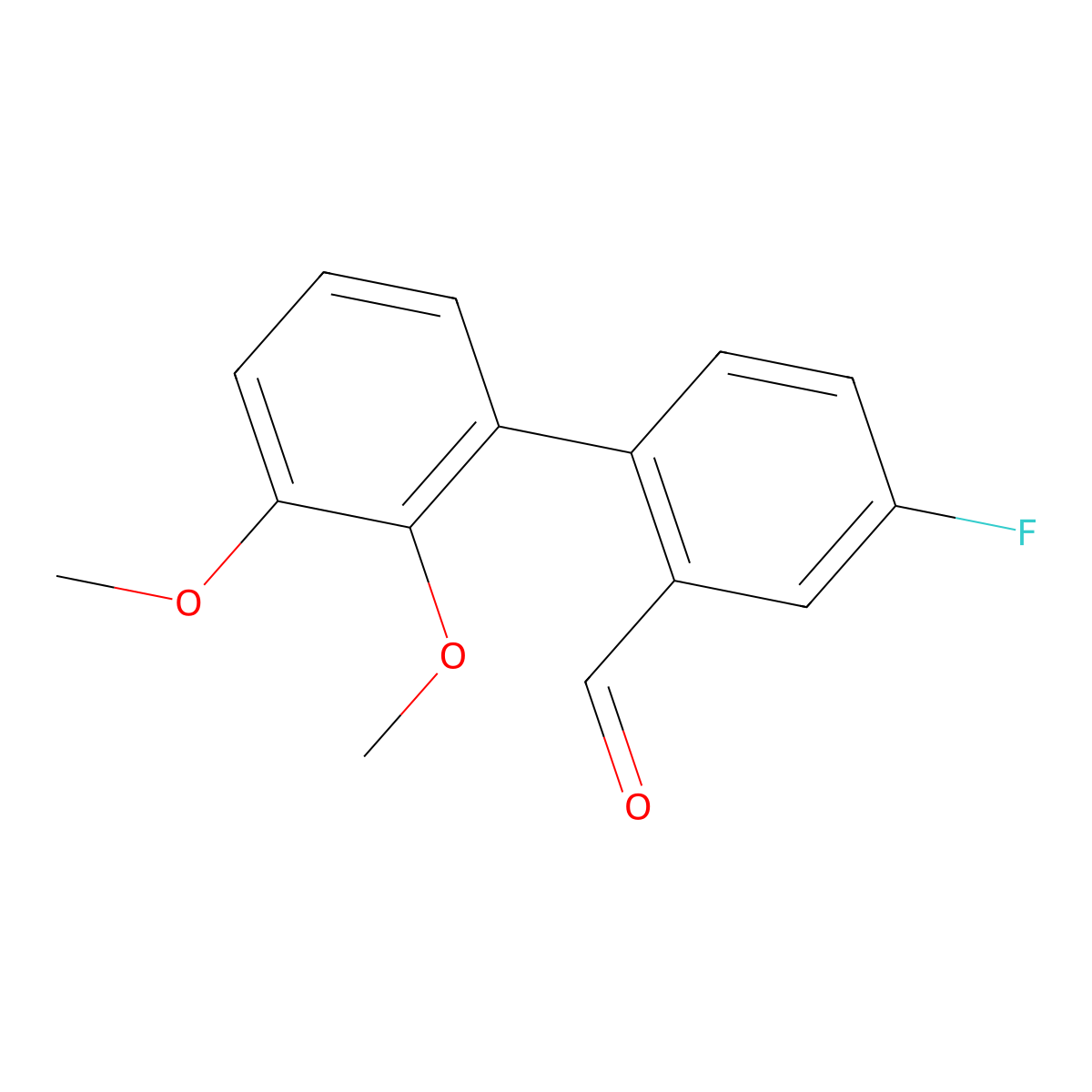4-Fluoro-2',3'-dimethoxy[1,1'-biphenyl]-2-carboxaldehyde molecular structure, CAS 1963634-40-3