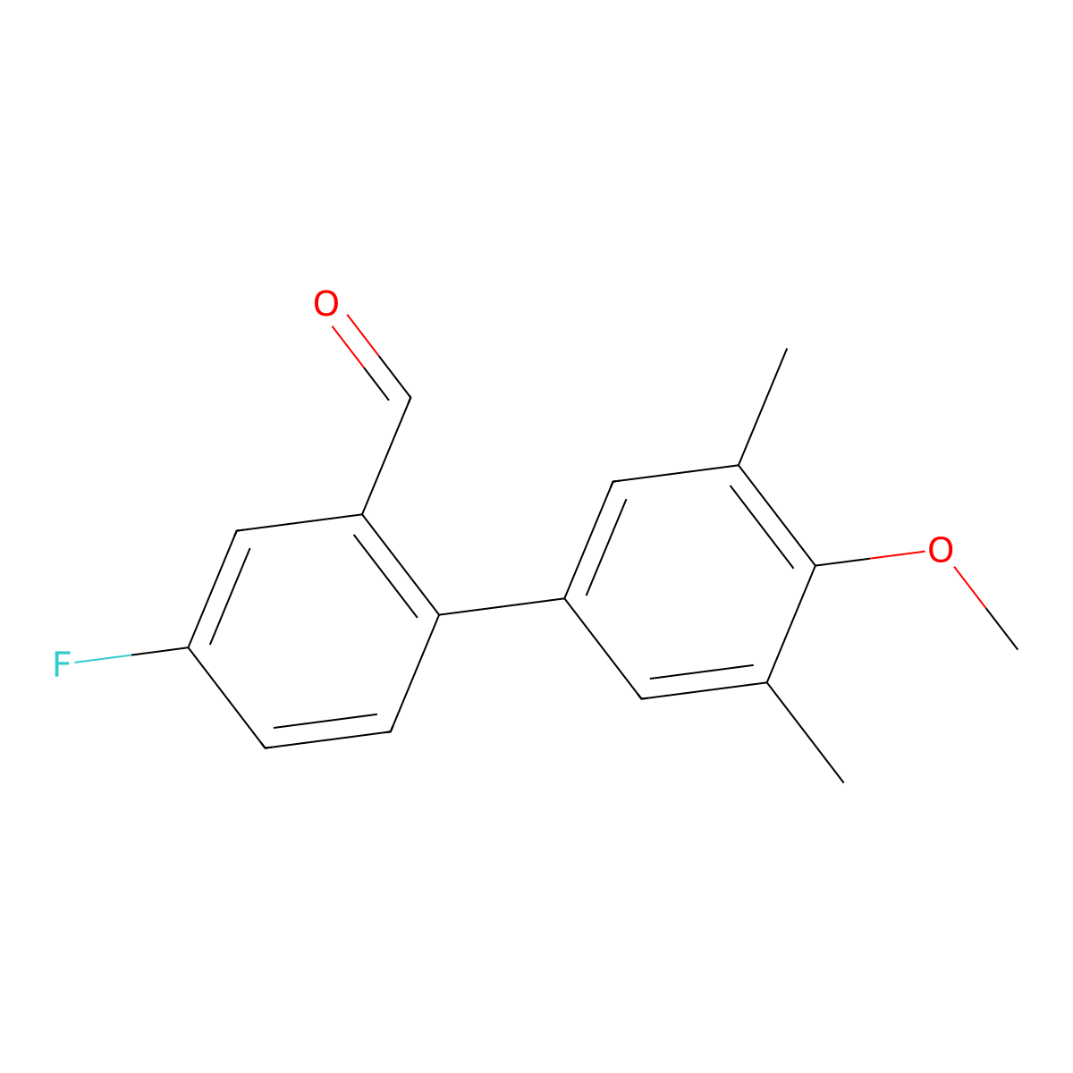 4-Fluoro-4'-methoxy-3',5'-dimethyl[1,1'-biphenyl]-2-carboxaldehyde molecular structure, CAS 1963657-79-5