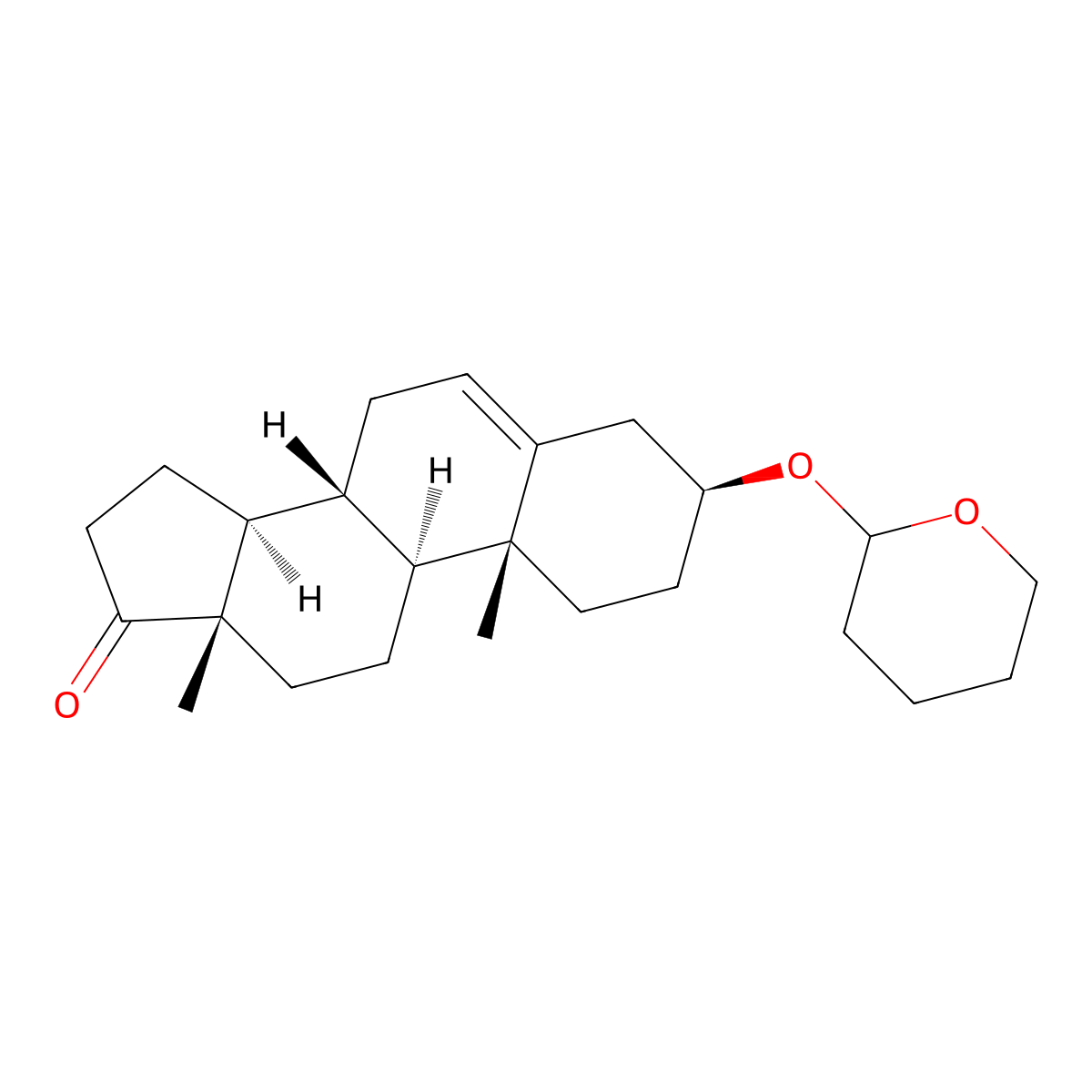 (3S,8R,9S,10R,13S,14S)-10,13-dimethyl-3-(oxan-2-yloxy)-1,2,3,4,7,8,9,11,12,14,15,16-dodecahydrocyclopenta[a]phenanthren-17-one molecular structure, CAS 19637-35-5