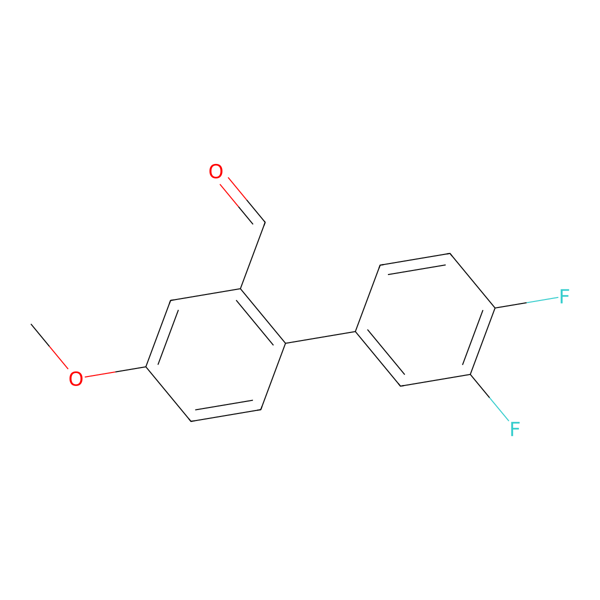 3',4'-Difluoro-4-methoxy[1,1'-biphenyl]-2-carboxaldehyde molecular structure, CAS 1963717-00-1