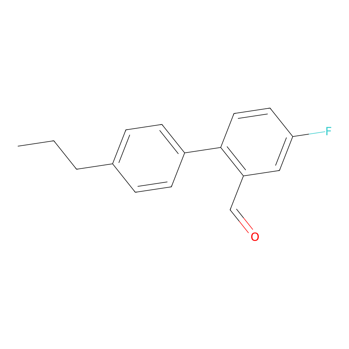 5-Fluoro-2-(4-propylphenyl)benzaldehyde molecular structure, CAS 1963717-04-5