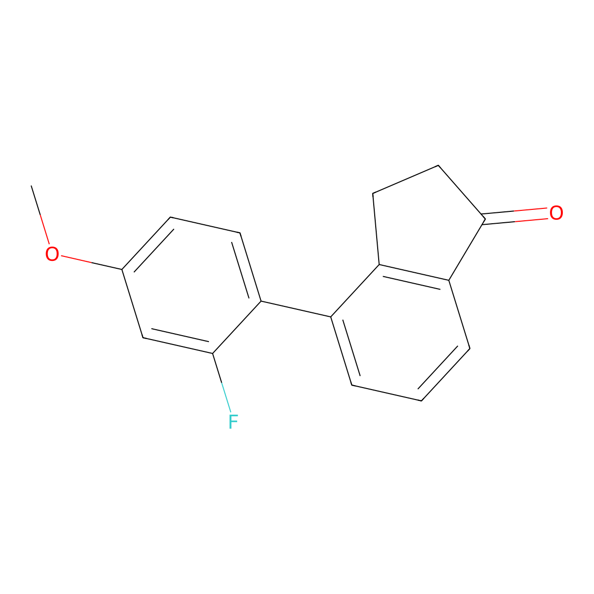 4-(2-Fluoro-4-methoxyphenyl)-2,3-dihydro-1H-inden-1-one molecular structure, CAS 1963783-96-1