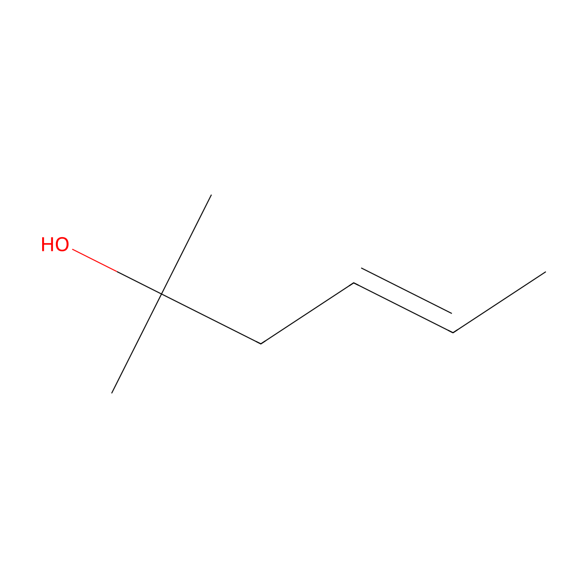 (4Z)-2-methylhex-4-en-2-ol molecular structure, CAS 19639-96-4