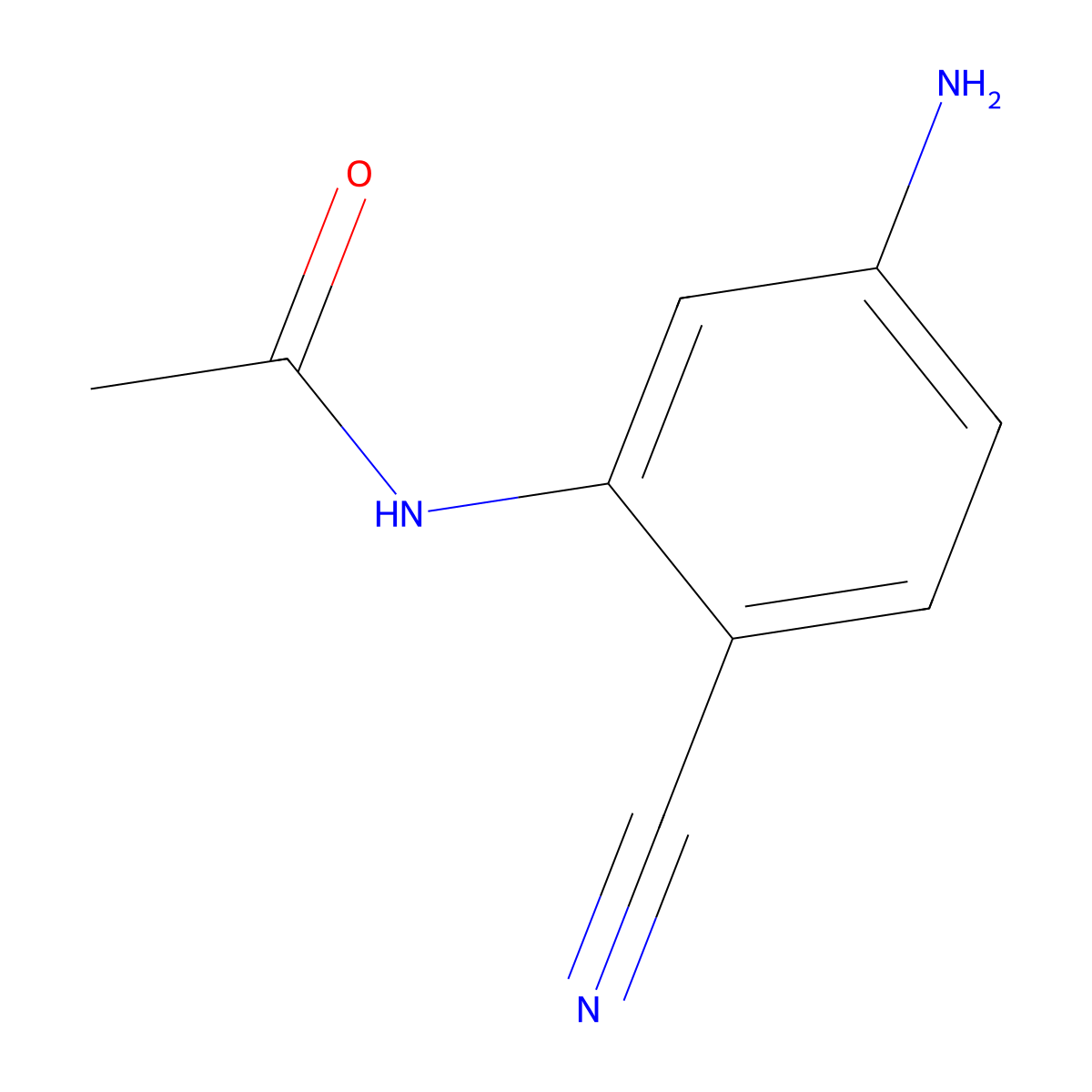 N-(5-amino-2-cyanophenyl)acetamide molecular structure, CAS 196394-40-8