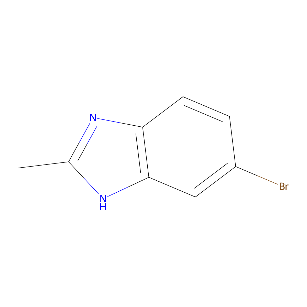 5-bromo-2-methyl-1H-1,3-benzodiazole molecular structure, CAS 1964-77-8