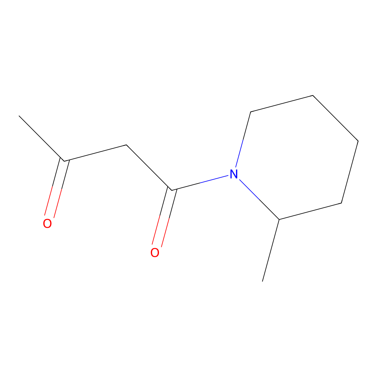 1-Acetoacetyl-2-Methylpiperidine molecular structure, CAS 196407-99-5