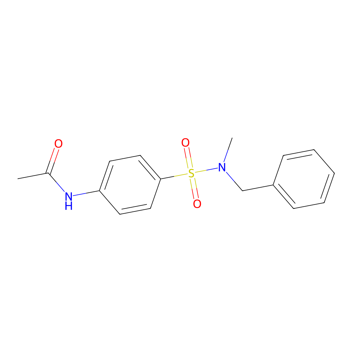 N-(4-{[benzyl(methyl)amino]sulfonyl}phenyl)acetamide molecular structure, CAS 196408-36-3