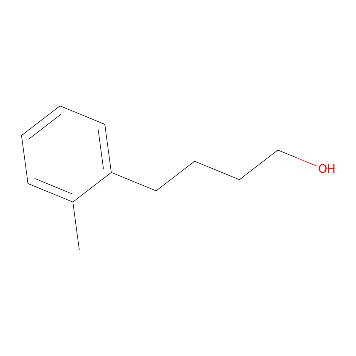Benzenebutanol, 2-methyl- molecular structure, CAS 196409-31-1