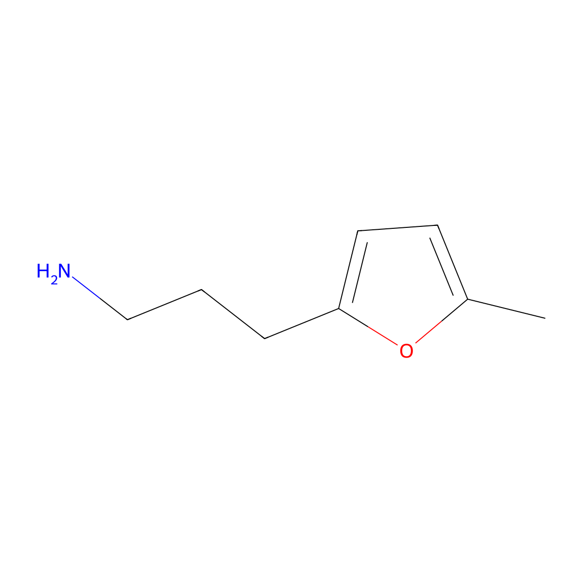 3-(5-Methylfuran-2-yl)propan-1-amine molecular structure, CAS 19642-44-5