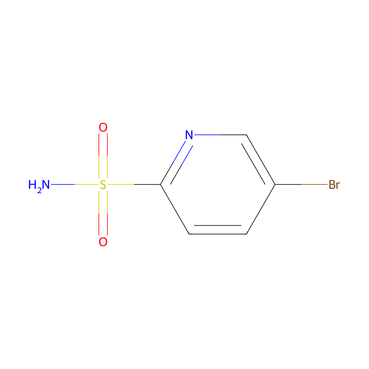 5-Bromopyridine-2-sulfonamide molecular structure, CAS 19642-68-3