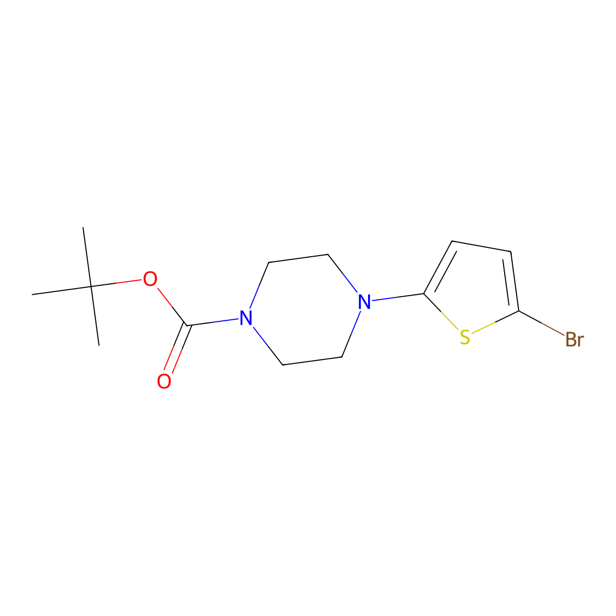 1-(5-Bromo-2-thienyl)-4-Boc-piperazine molecular structure, CAS 1964475-99-7