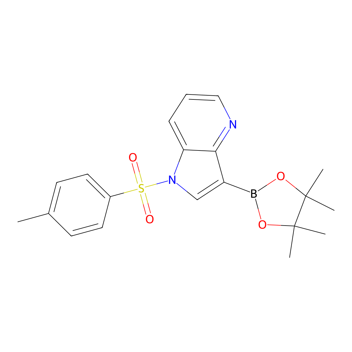 3-(4,4,5,5-Tetramethyl-1,3,2-dioxaborolan-2-YL)-1-tosyl-1H-pyrrolo[3,2-B]pyridine molecular structure, CAS 1964492-07-6