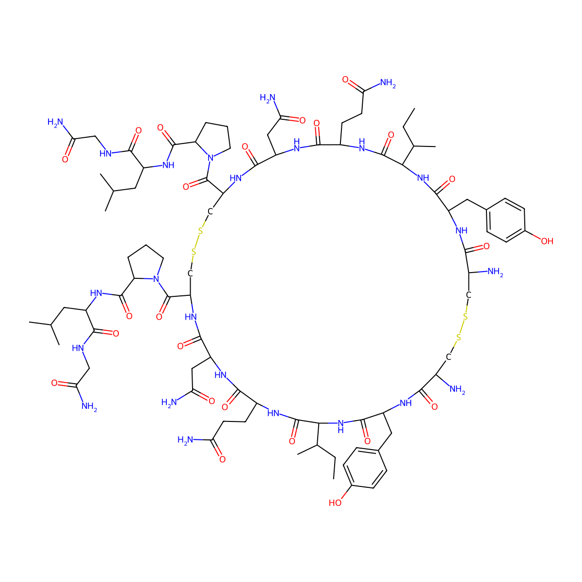 Oxytocin parallel dimer molecular structure, CAS 19645-28-4