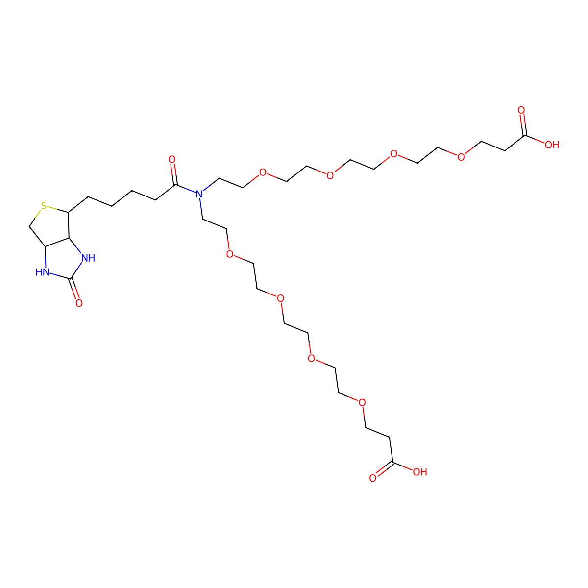 N-Biotin-N-bis(PEG4-acid) molecular structure, CAS 1964503-35-2