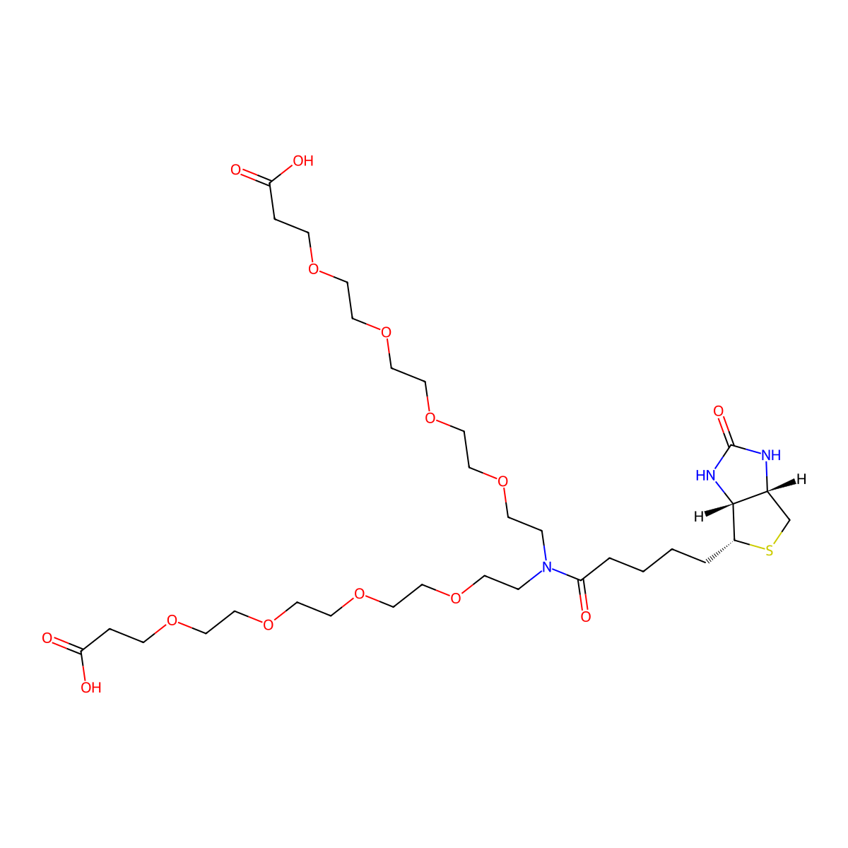 N-Biotin-N-bis(PEG4-acid) molecular structure, CAS 1964503-35-2
