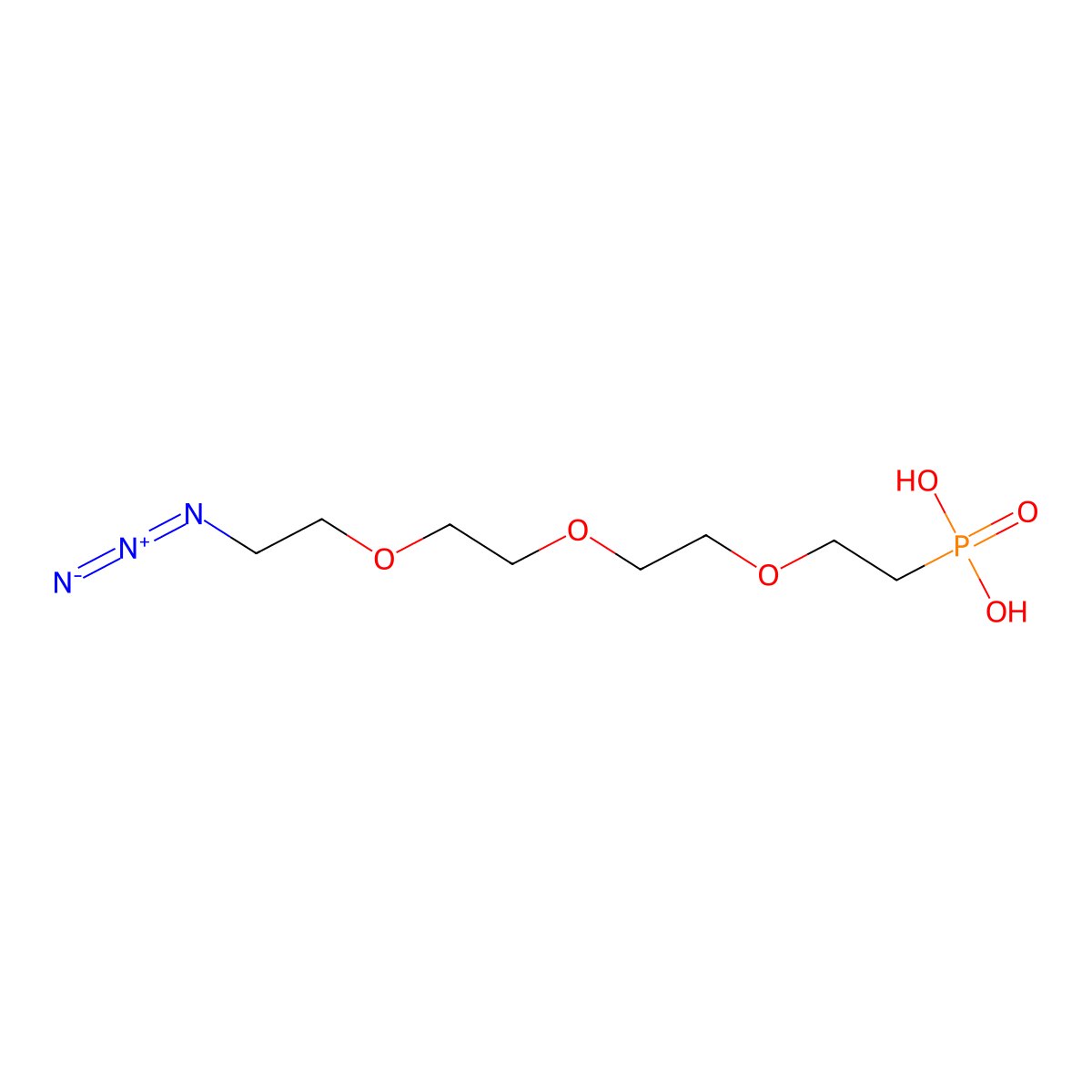Azido-PEG3-phosphonic acid molecular structure, CAS 1964503-38-5