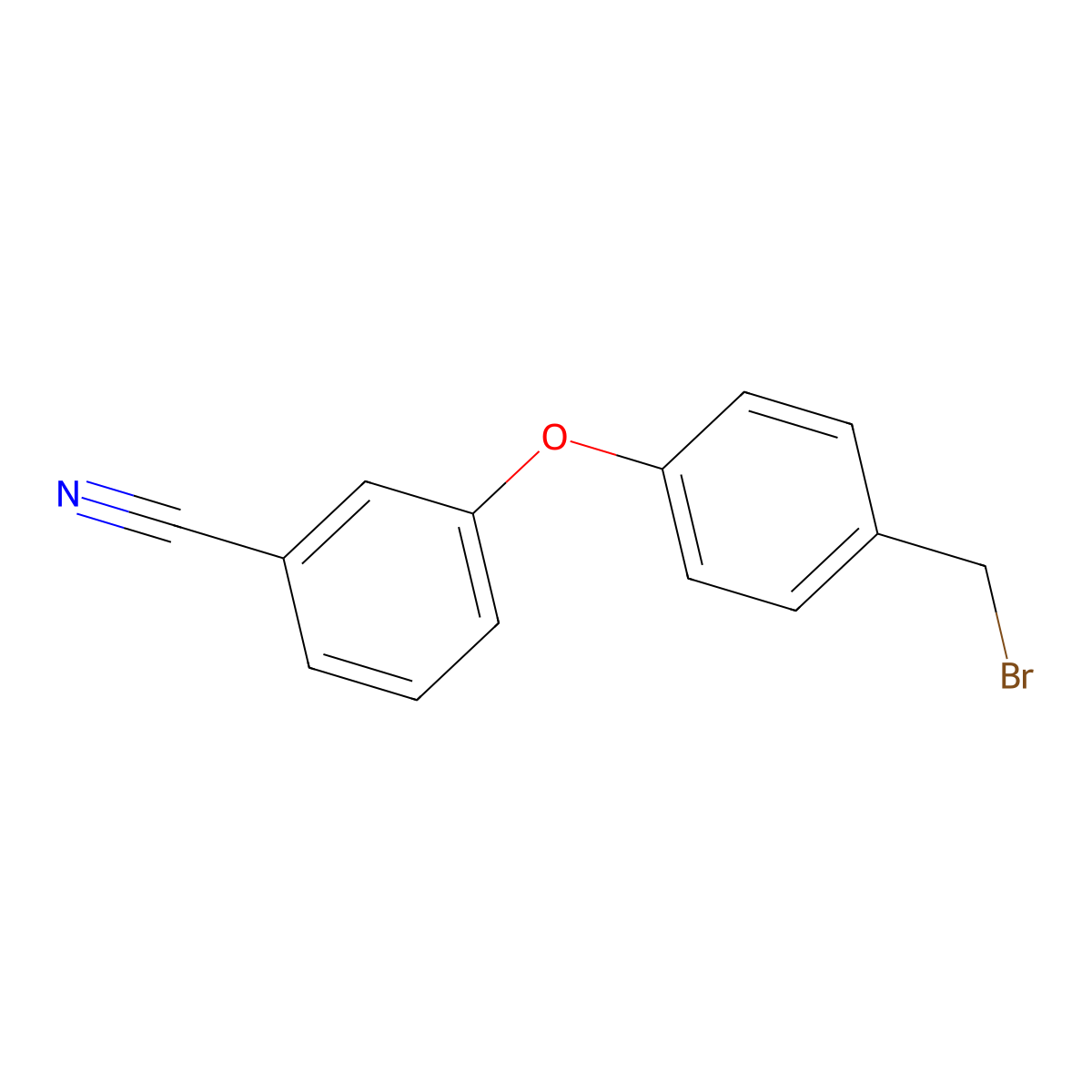 3-[4-(Bromomethyl)phenoxy]benzonitrile molecular structure, CAS 1964554-93-5
