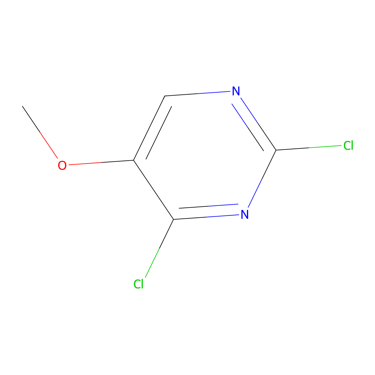 2,4-Dichloro-5-methoxypyrimidine molecular structure, CAS 19646-07-2
