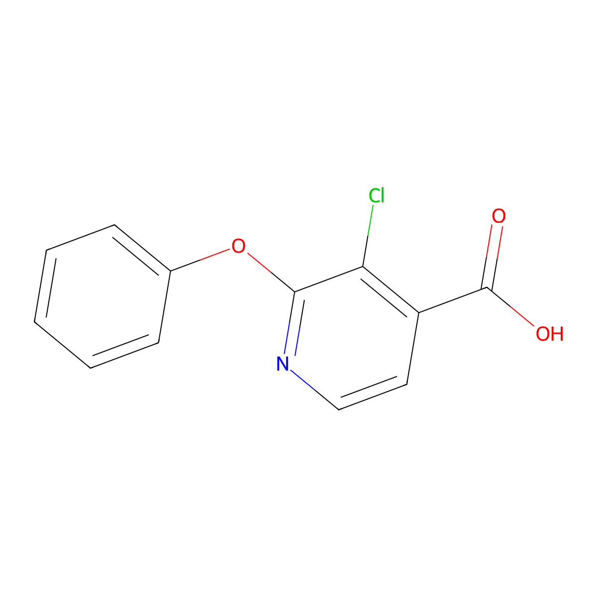3-Chloro-2-phenoxyisonicotinic acid molecular structure, CAS 1964622-18-1