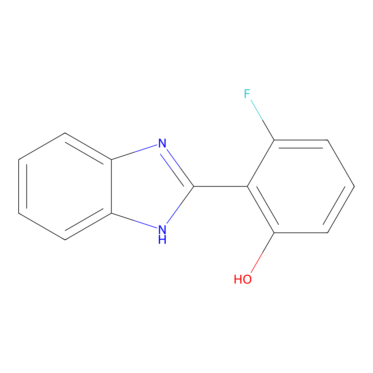 2-(1H-Benzo[d]imidazol-2-yl)-3-fluorophenol molecular structure, CAS 1964648-89-2