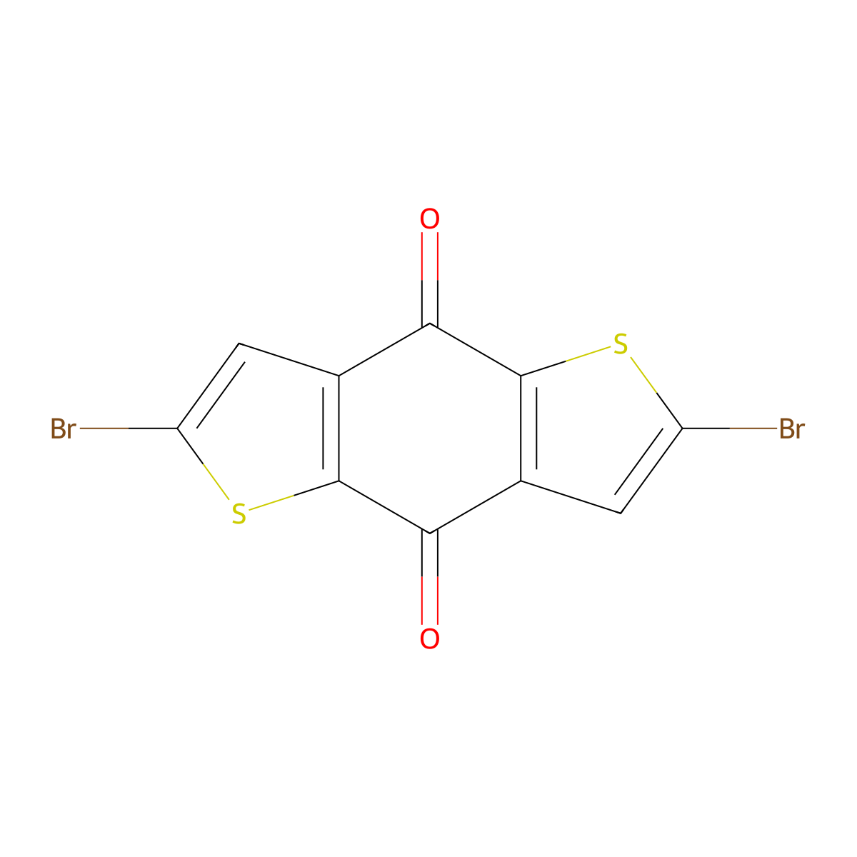 2,6-Dibromobenzo[1,2-b:4,5-b']dithiophene-4,8-dione molecular structure, CAS 196491-93-7