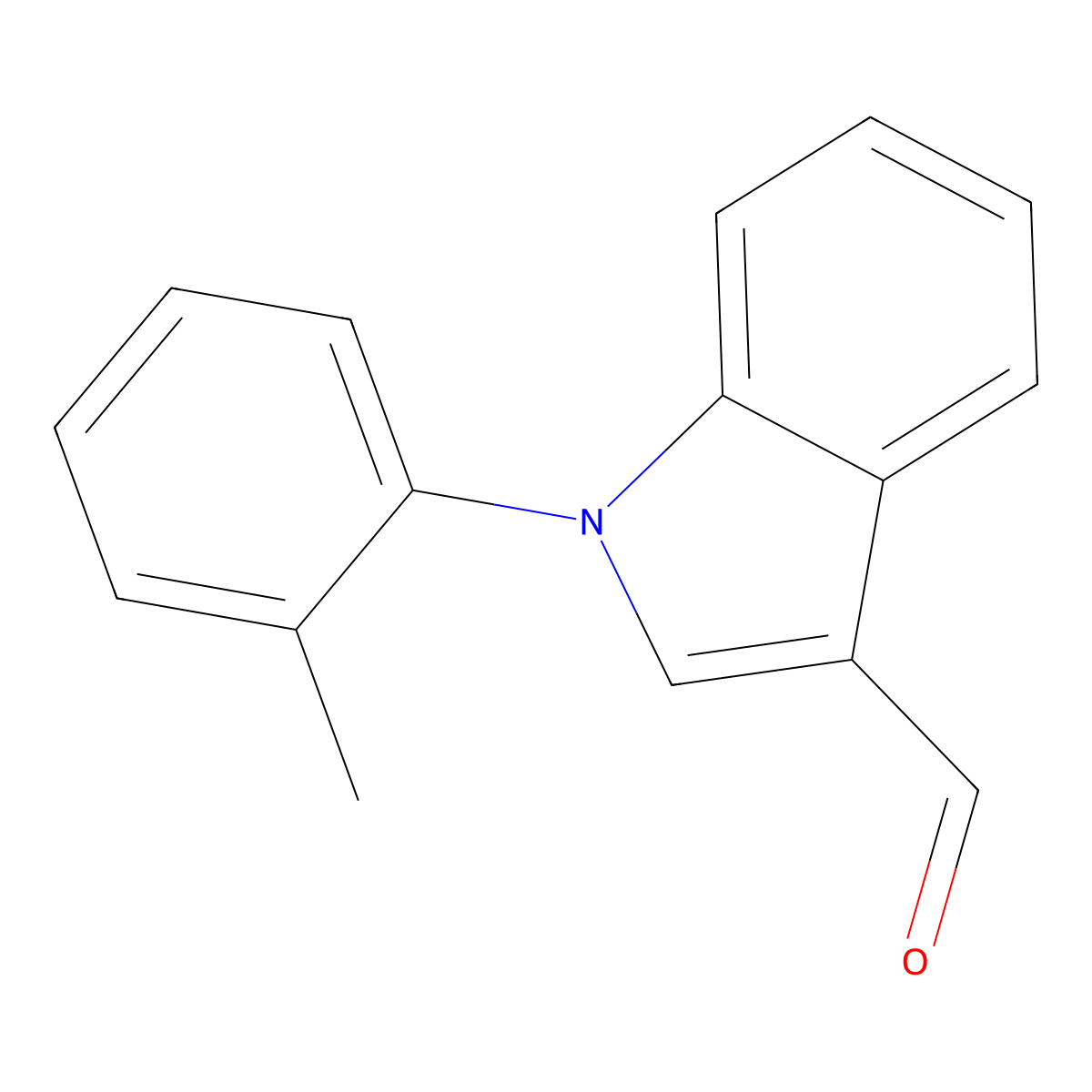 1-(2-Methylphenyl)indole-3-carboxaldehyde molecular structure, CAS 196496-26-1