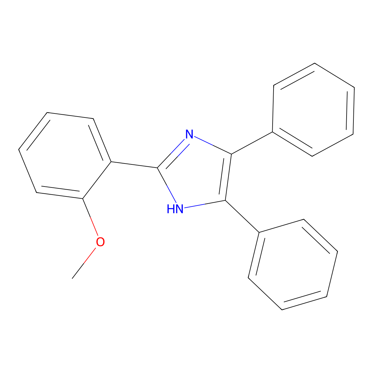 2-(2-Methoxyphenyl)-4,5-diphenyl-1H-imidazole molecular structure, CAS 1965-19-1